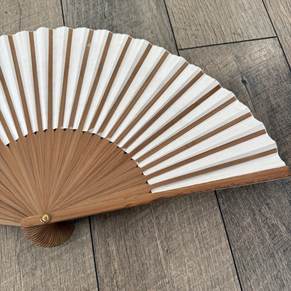 A Fan of Korea Ssireum Korean Wrestling Folding Fan Bamboo Paper Kim Hong-do Art